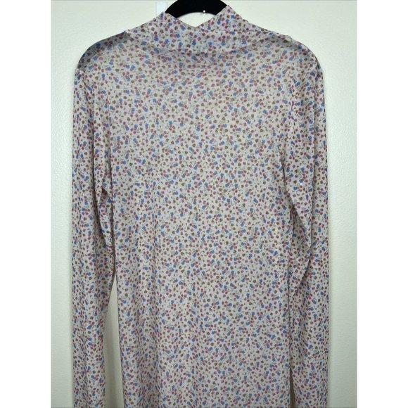 NEW AFRM Shailene Midi Dress  FLORAL MESH LONG SLEEVE SIZE XL See Description - Picture 6 of 6